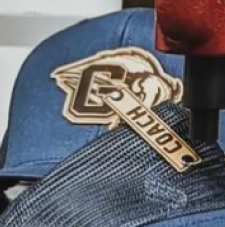 Custom leather patch WYO DIRT 