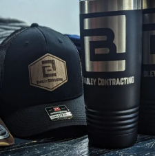 Custom Leather Patch Hats variety of shapes and sizes